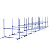 PawHut 8 Piece Dog Agility Set with Adjustable Height Jump Bars, Carry Bag, Displacing Top Bar, Blue