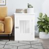 Dog Crate Furniture White 21.7"x31.5"x26.8" Engineered Wood