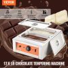 VEVOR Chocolate Tempering Machine, 17.6 Lbs 2 Tanks Chocolate Melting Pot TEMP Control 86~185°F