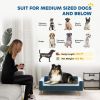 Modern Pet Bed, Cat or Dog Sofa, Velvety Dog Couch for Small to Medium Dogs, Dark Blue