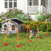 PawHut 5 Piece Dog Agility Equipment w/ 4 Adjustable Width Doors, Carry Bag, Easy Assemble & Portable, Orange